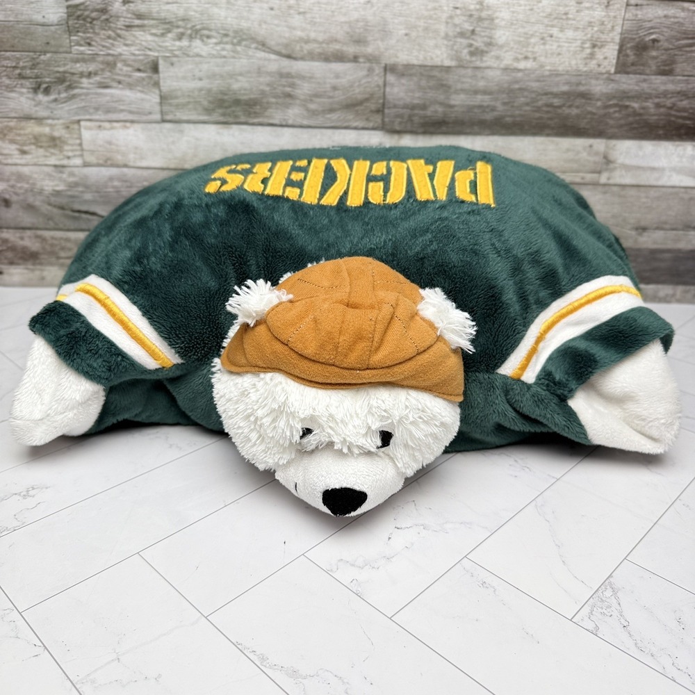 Green Bay Packers Pillow Pets Plush Bear Pillow NFL Football Stuffed Animal